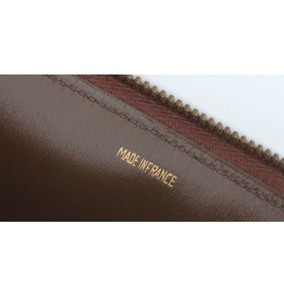 Vintage Hermes Pochette Wristlet Brown Box Leather Bonwit Teller Rare - Picture 11 of 11